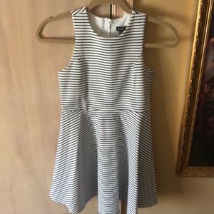 Navy and white stripe dress